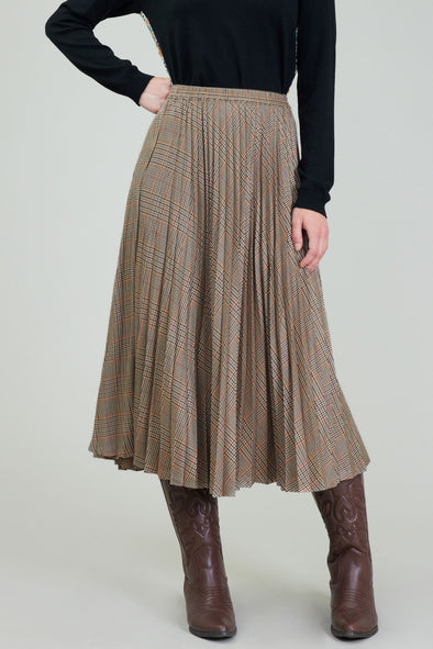 Tassie Tweed Pleated Skirt