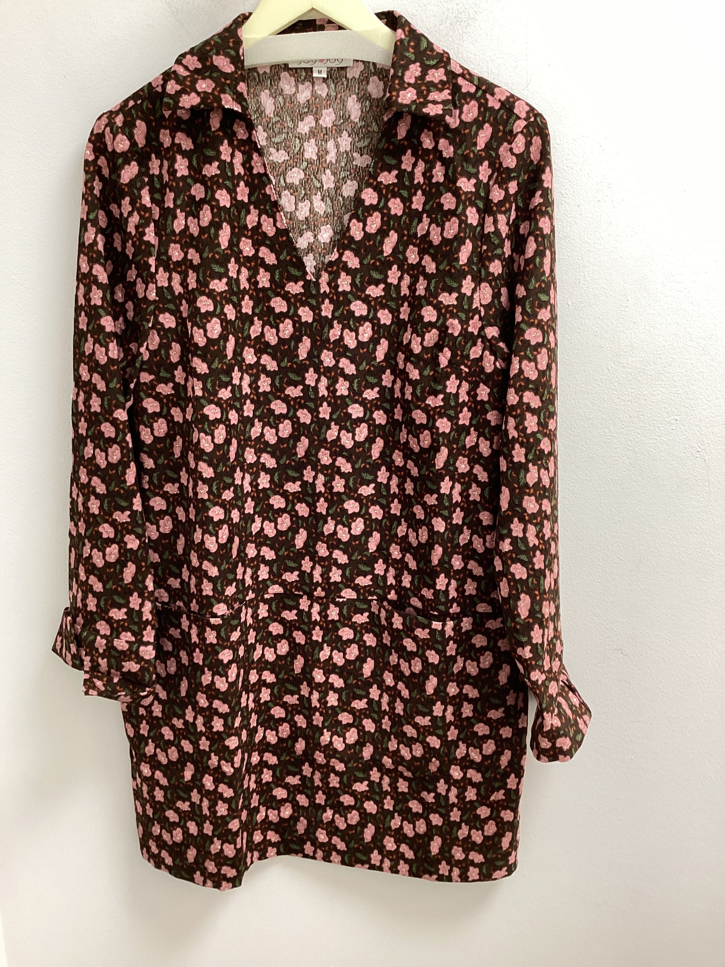 red and pink corduroy dress Girls Red Corduroy Polka Dot Dress