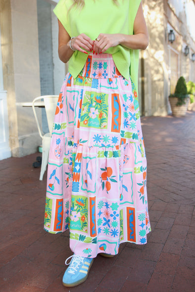 Meggan Smocked Waist Maxi Skirt