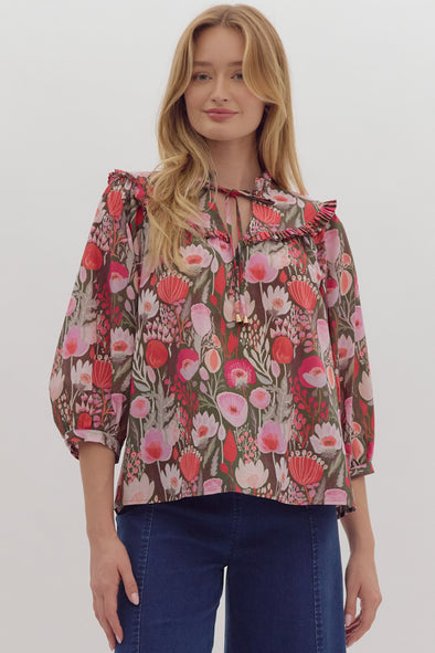 Ruby Floral Top