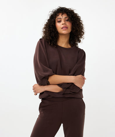 Twisted Sleeve Modal Sweatshirt