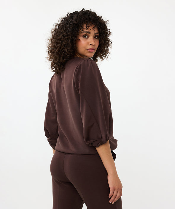 Twisted Sleeve Modal Sweatshirt