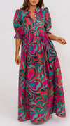 Eileen Ruffle Maxi Dress