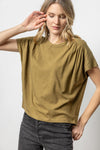 Easy Shirred SS Tee