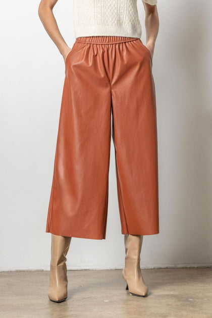 Vegan Leather PullOn Culotte