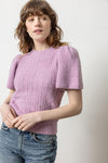 Crewneck Flutter Sleeve Sweater