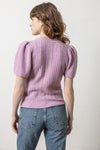 Crewneck Flutter Sleeve Sweater