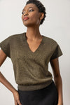 Metallic VNeck Sweater