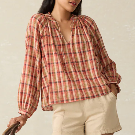 Annalise Plaid Top