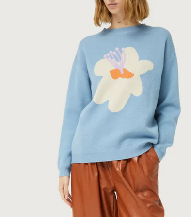 Flower Print Sweater