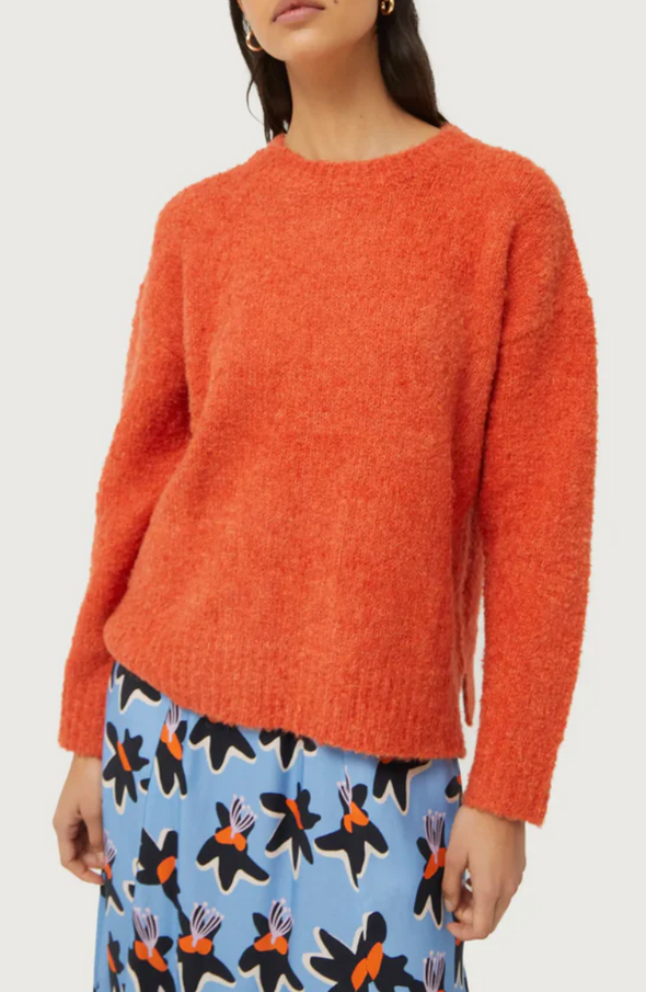 Orange Fluffy Sweater