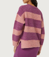 Fluffy Purple Stripe Sweater