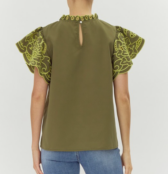 Jodianne Flutter Sleeve Top