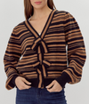 Heather Striped Cardigan