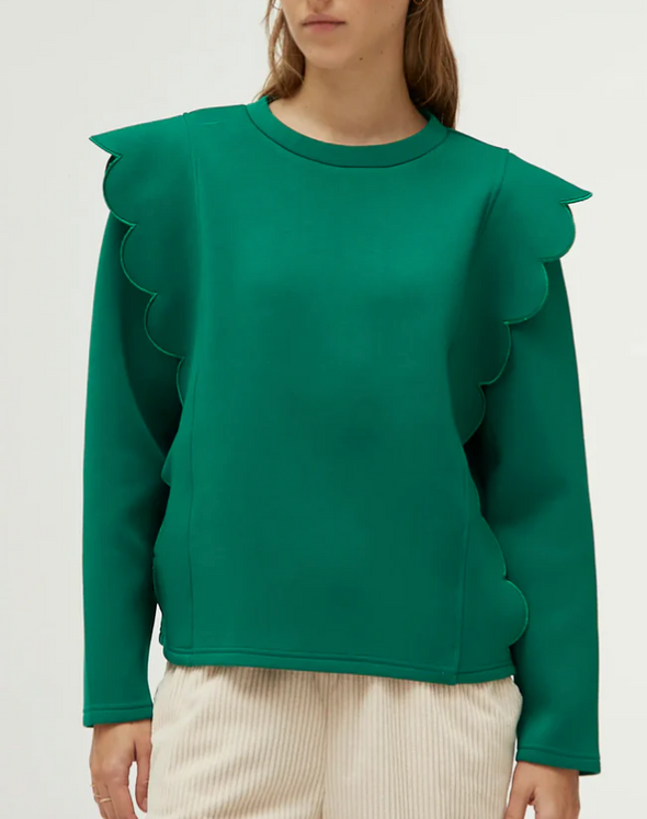 Scuba Ruffled Sweatshirt