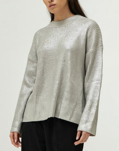 Metallic Oversized Sweater