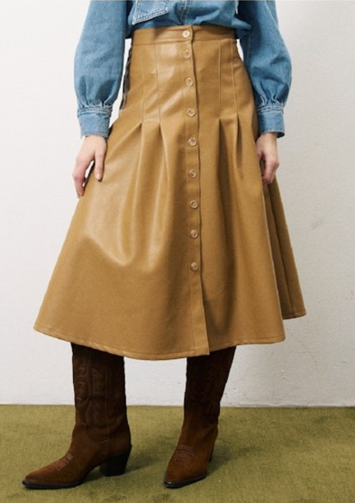 Edana Vegan Leather Skirt