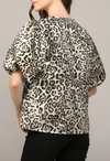 Leopard Puff Sleeve Top