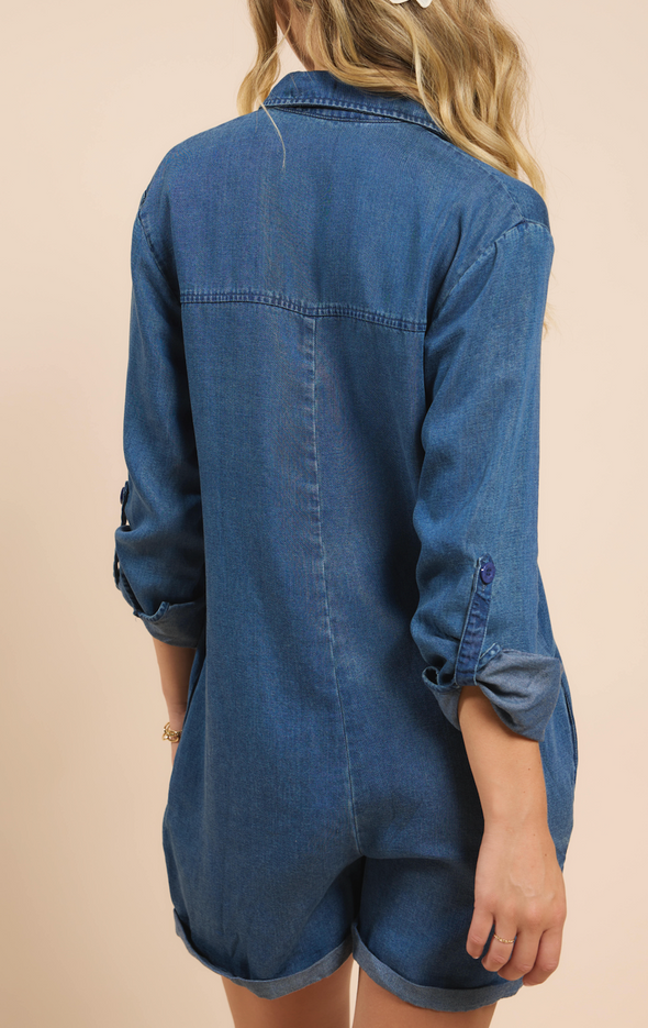 It's Pouring Button Romper