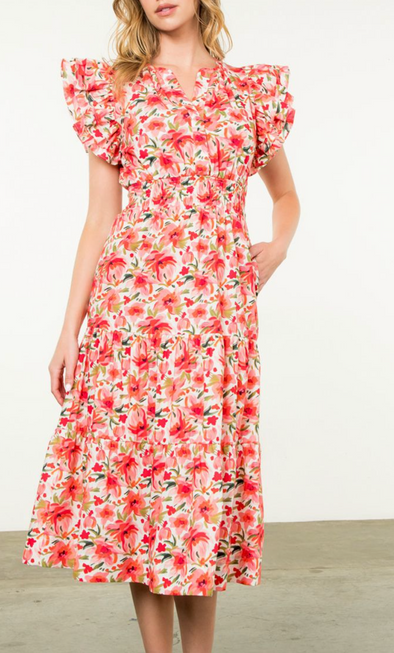 Lula Floral Midi Dress