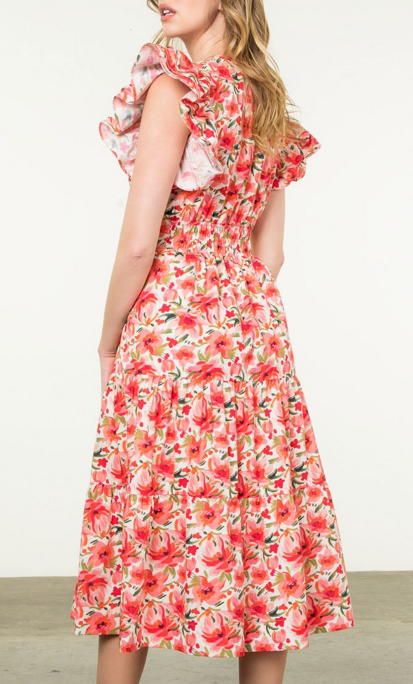 Lula Floral Midi Dress