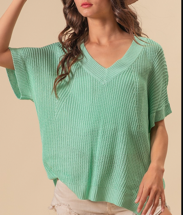 Siage Cap Sleeve Sweater