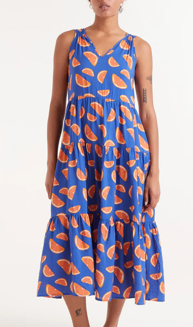 Sliced Midi Dress