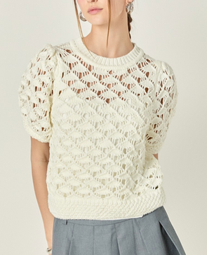 Scallop Crochet Sweater