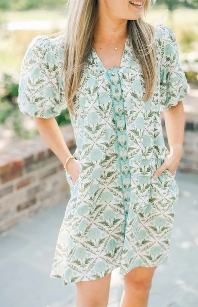 Camille Garden Lattice Dress