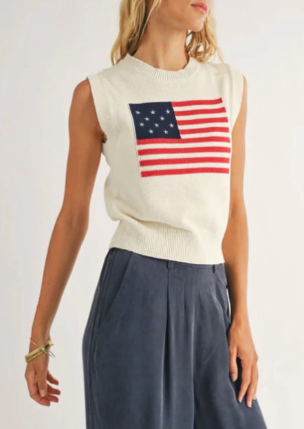 American Dream Flag Sweater Tank