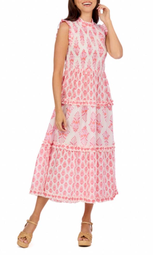Ward Smocked Midi Dress
