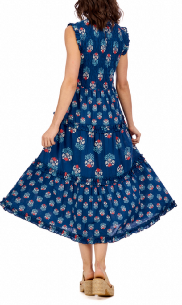 Ward Smocked Midi Dress