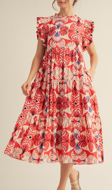 Giamon Geo Midi Dress