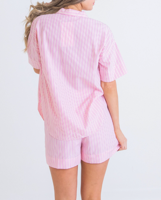 Striped Poplin Top