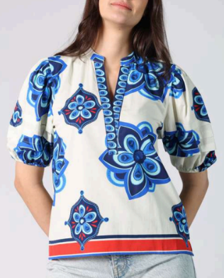 Raya Geo Floral Top