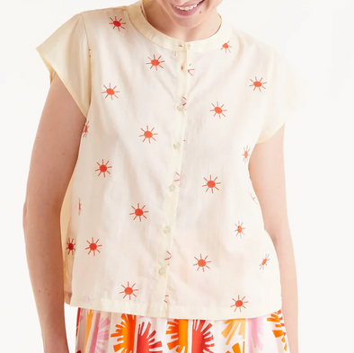Sun Yellow Embro Top