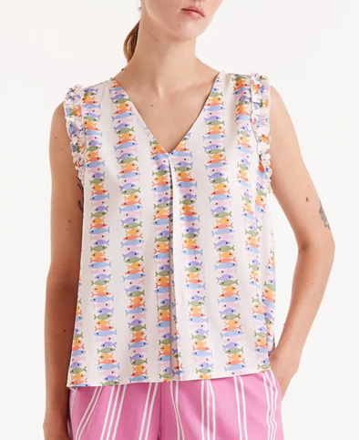 Fish Ruffle Tank