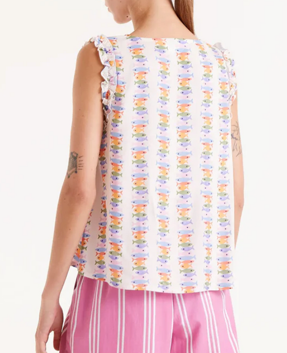 Fish Ruffle Tank