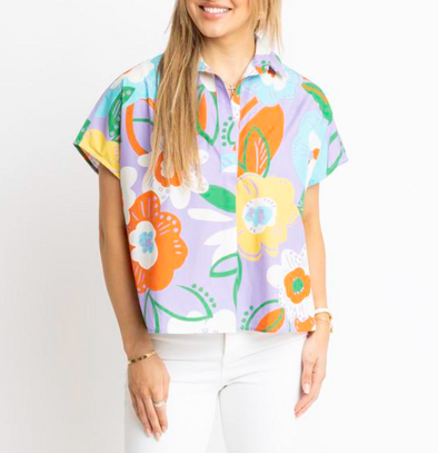Artist Signature Floral Top