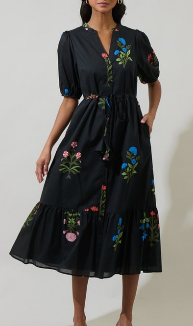 Hester Button Down Midi Dress