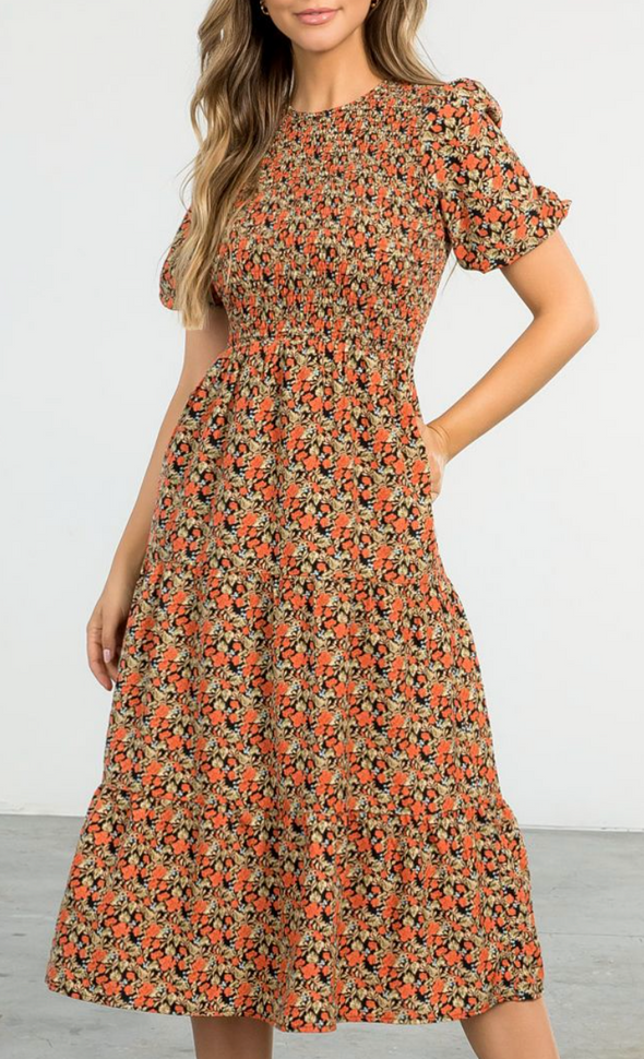 Hamlet Smocked Floral Dress