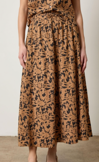 Paneled Maxi Skirt