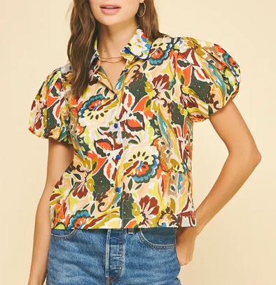 Roberta Floral Top