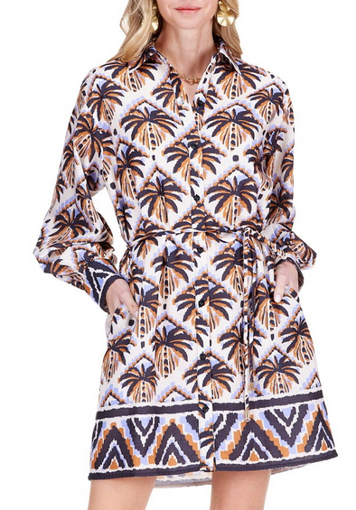 Diamond Palm Shirtdress