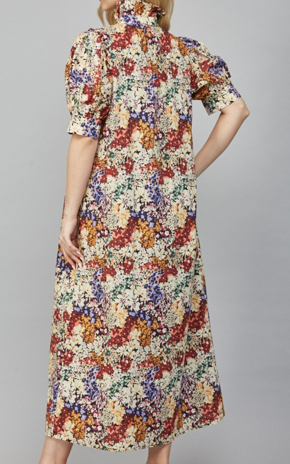 Soffi Lynn Stand Collar Maxi Dress
