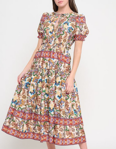 Regal Tapestry Maxi Dress