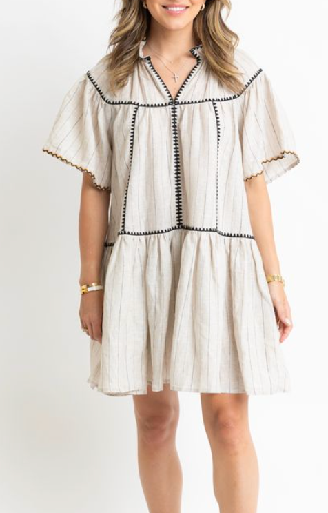 Hazel Contrast Trim Dress