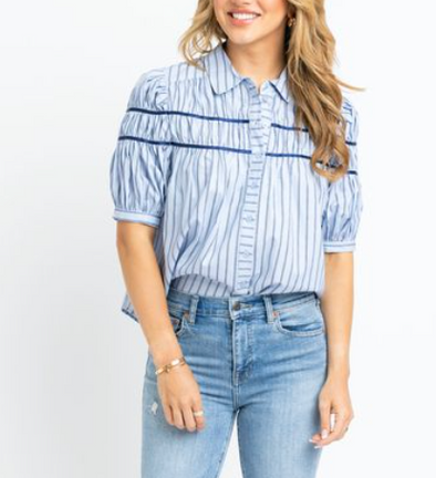 Heather Striped Top