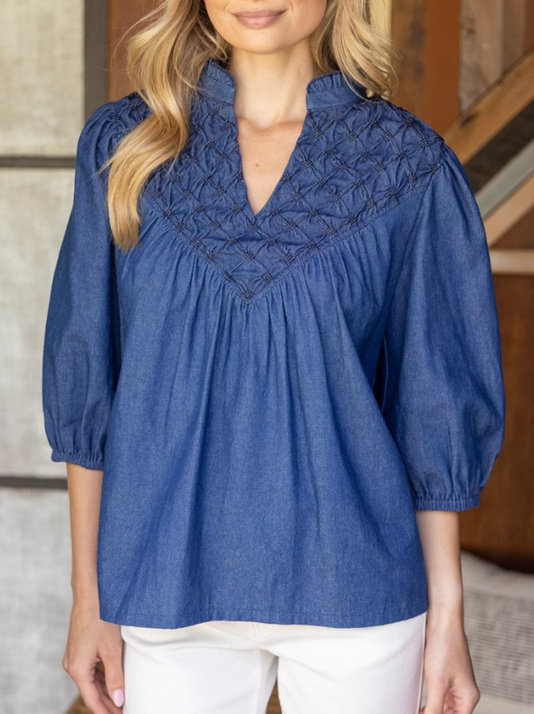 Leo Pleat Detail Top