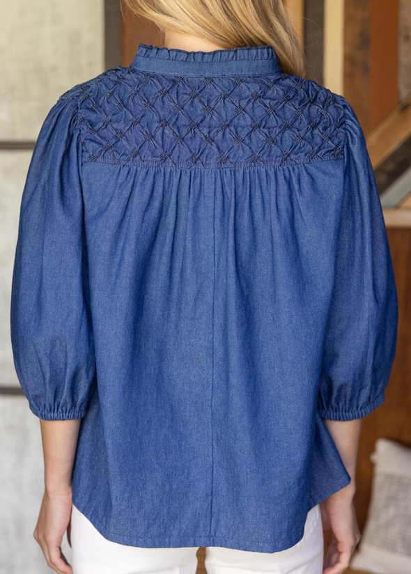 Leo Pleat Detail Top